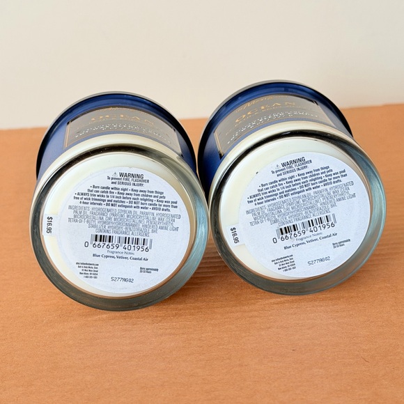 2 X Bath & Body Works Ocean Soy Wax Blend Single Wick Candle 8 oz - Picture 10 of 11